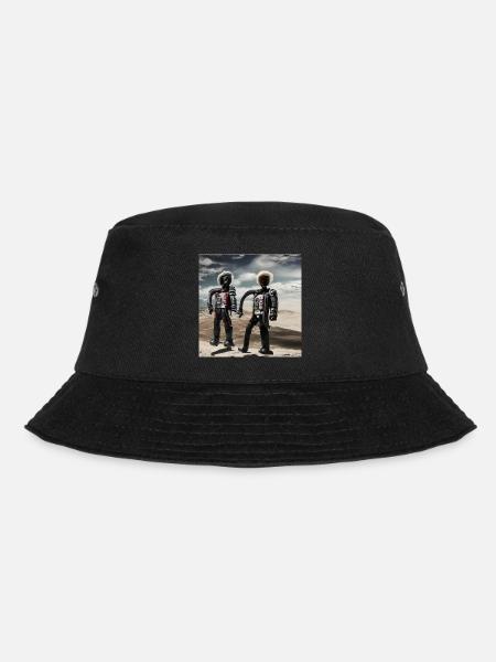 men in cyber world - Bucket Hat - black