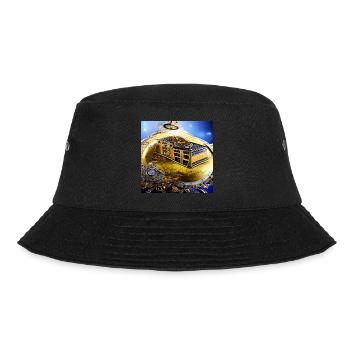 Abstraktion der Uhr - Bucket Hat - Schwarz - Vorne - Lela (165cm)