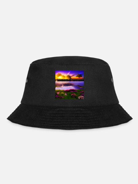 Sonnenuntergang über dem Wasser - Bucket Hat - Schwarz