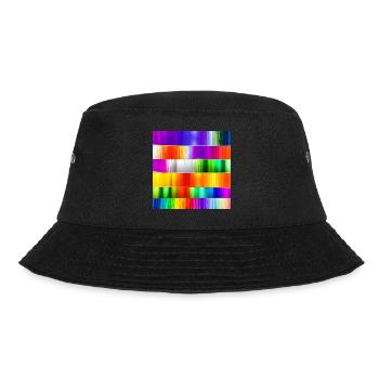 Mischung aus verrückten horizontalen Farben Farben - Bucket Hat - Schwarz - Vorne - Lela (165cm)