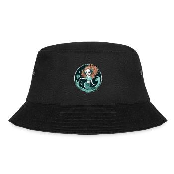 Mermaid with red hair - Bucket Hat - black - Front - Lela (165cm)