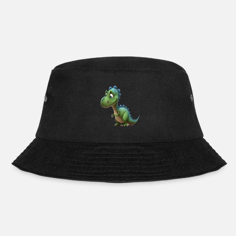 Dinosaurier Motiv - Bucket Hat - Schwarz