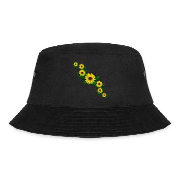 Tournesol jaune tournesol motif fleur floral - Bob - noir - Devant - Lela (165cm)