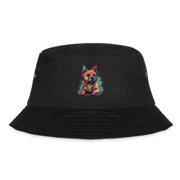Colorful Norwich-terrier dog - Bucket Hat - black - Front - Lela (165cm)