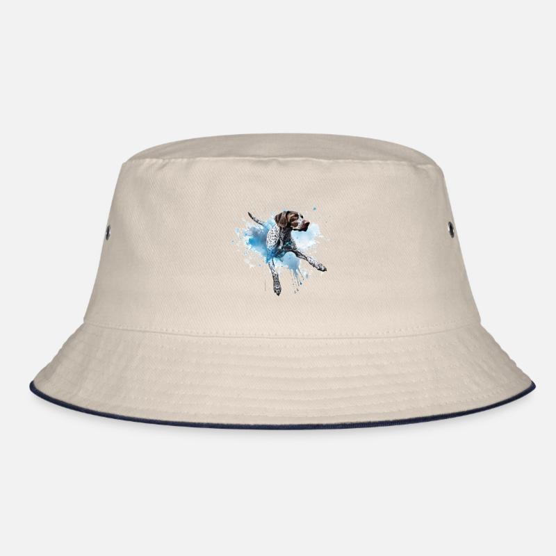 German-shorthair-pointer Dock-Diving into Water Bucket Hat