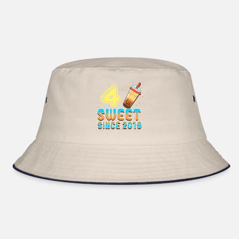 4th Birthday Bubble Tee Bucket Hat