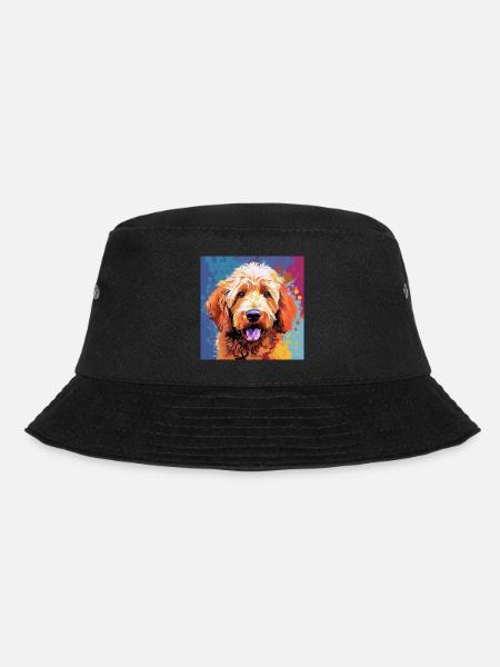 Golden Doodle Pop Art - Bucket Hat - black
