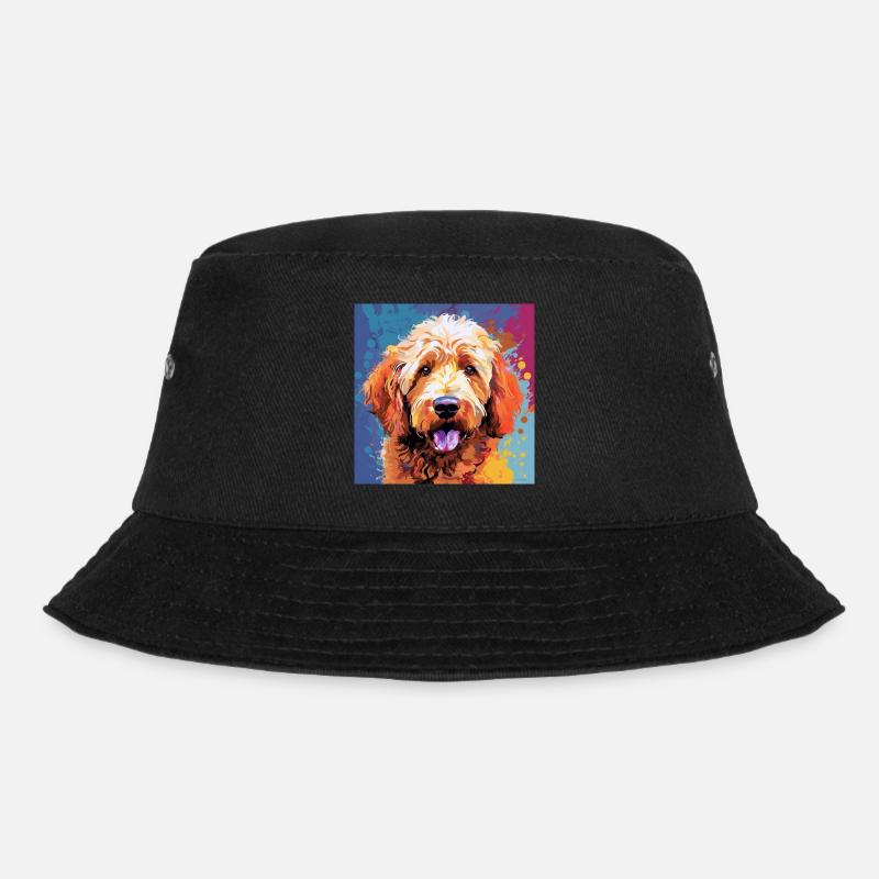 Golden Doodle Pop Art - Bucket Hat - Schwarz