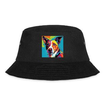 Jack Russel Terrier Pop Art - Bucket Hat - Schwarz - Vorne - Lela (165cm)