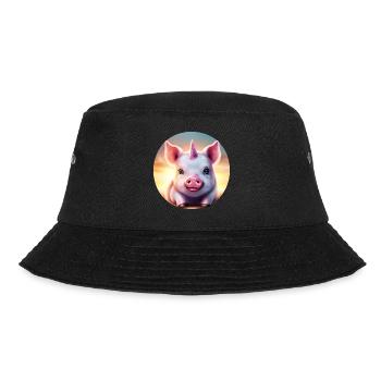 Unicorn pig in sunset - Bucket Hat - black - Front - Lela (165cm)