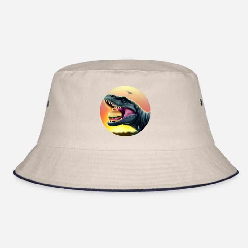 Cheeseburger Dinosauerier Bucket Hat