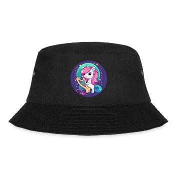 Unicorn playing harp at sunset - Bucket Hat - black - Front - Lela (165cm)