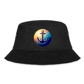 Anchor Sunset Round - Bucket Hat - black - Front - Lela (165cm)