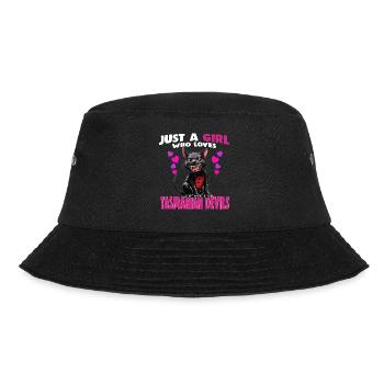 Just a Girl who Loves tasmanian Devils - Bucket Hat - Schwarz - Vorne - Lela (165cm)