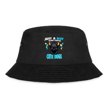 Just a Boy who Loves cute dogs - Bucket Hat - black - Front - Lela (165cm)