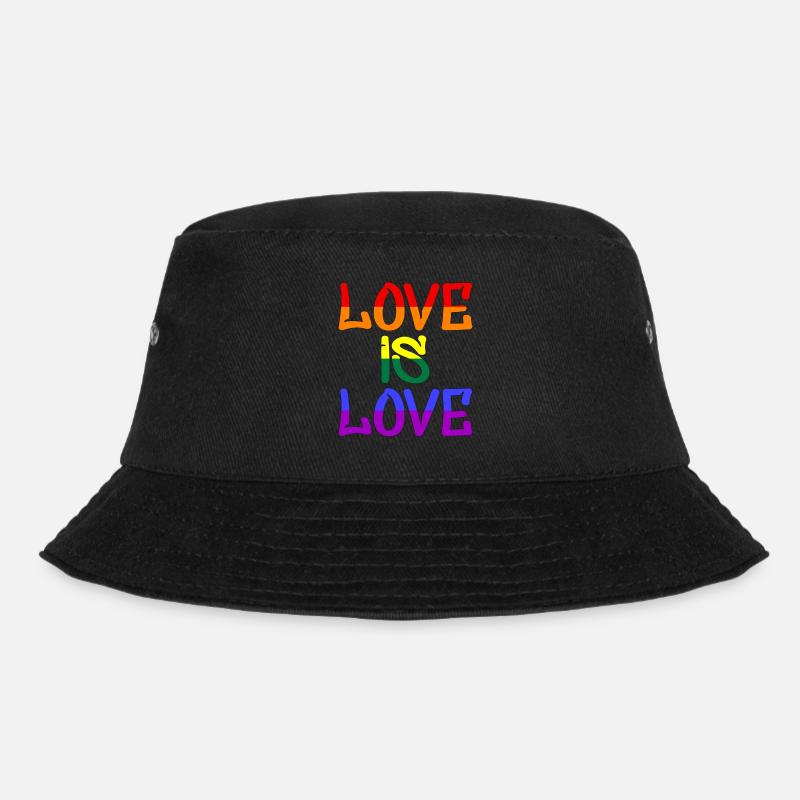 Love is Love, Pride, CSD, LGBTQ - Bucket Hat - Schwarz