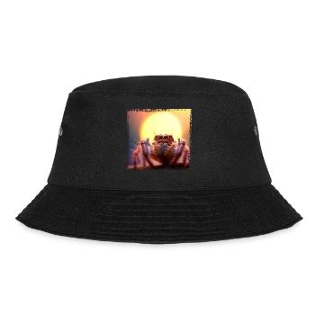 Springspinne im Sonnenuntergang - Bucket Hat - Schwarz - Vorne - Lela (165cm)
