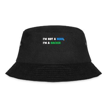 Im Not a Nerd, I'm a Hacker! #TechLife - Bucket Hat - Schwarz - Vorne - Lela (165cm)