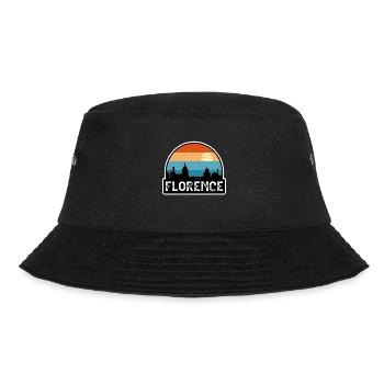 Florenz Italien Flagge Skyline Reisesouvenir - Bucket Hat - Schwarz - Vorne - Lela (165cm)