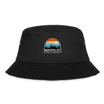 Montpellier Frankreich Flagge Skyline Reisesouvenir - Bucket Hat - Schwarz - Vorne - Lela (165cm)