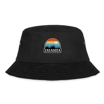 Zaragoza Spain Flag Skyline Travel Souvenir - Bucket Hat - black - Front - Lela (165cm)