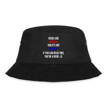 Roses are red, violets are blue - nerd edition - Bucket Hat - Schwarz - Vorne - Lela (165cm)