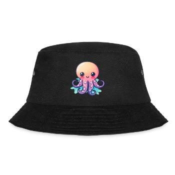 Baby Octopus Kraken - Bucket Hat - black - Front - Lela (165cm)