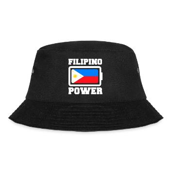 Filipino Strength Design für stolze Pinoys - Bucket Hat - Schwarz - Vorne - Lela (165cm)