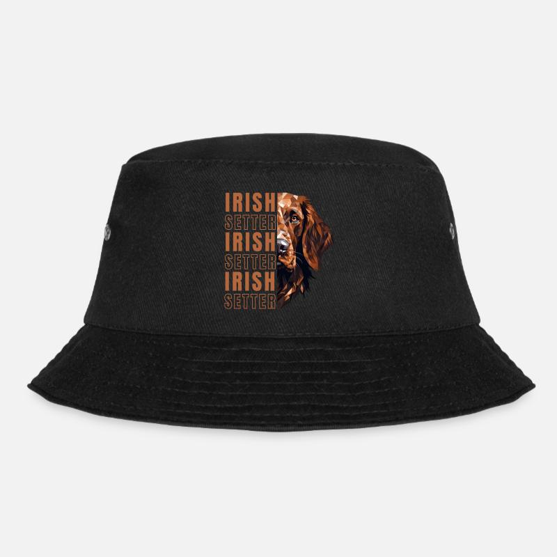 Irish Setter Liebhaber Geometrie - Bucket Hat - Schwarz