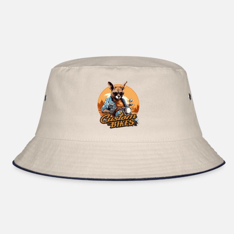 Kangaroo Motorcycle Custom Bikes Bucket Hat