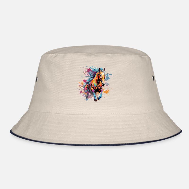 Pferd, Pferd in Farbe Bucket Hat