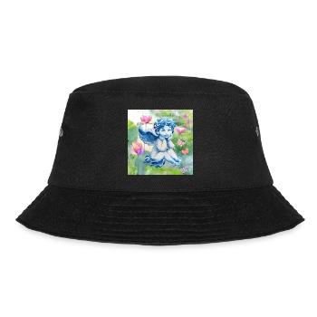 Angel and butterflies - Bucket Hat - black - Front - Lela (165cm)