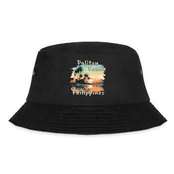 Philippines Paliton Beach Sunset Grunge - Bucket Hat - black - Front - Lela (165cm)