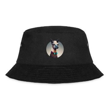 cooles Alpaka - Bucket Hat - Schwarz - Vorne - Lela (165cm)