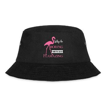 Why be Boring when you can be Flamazing - Bucket Hat - Schwarz - Vorne - Lela (165cm)