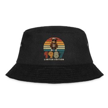 Limited Edition 1987 Year of Construction Birthday Vintage - Bucket Hat - black - Front - Lela (165cm)