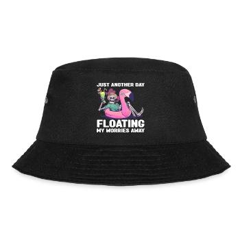 Rafting Wassersport | River Tubing Fluss Geschenke - Bucket Hat - Schwarz - Vorne - Lela (165cm)