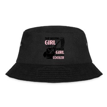 Trapschießen | Schießsport Fallenschießen Geschenk - Bucket Hat - Schwarz - Vorne - Lela (165cm)