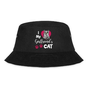 I Love My Girlfriends Cat - Bucket Hat - black - Front - Lela (165cm)