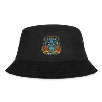 Gorille avec des écouteurs Drôle de dicton NO STRESS - Bob - noir - Devant - Lela (165cm)