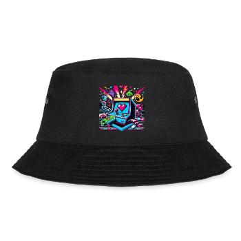 Pixel Art Arcade Game - Bucket Hat - black - Front - Lela (165cm)
