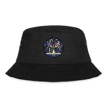 Mystical Night City in the Cosmos - Bucket Hat - black - Front - Lela (165cm)