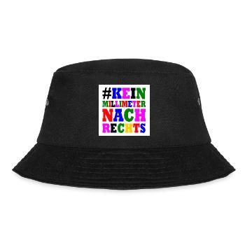 kein millimeter nach rechts - Bucket Hat - Schwarz - Vorne - Lela (165cm)