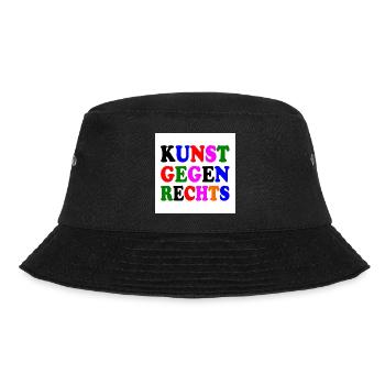 Kunst gegen rechts - Bucket Hat - Schwarz - Vorne - Lela (165cm)