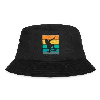 Retro Skaterin Skater Skateboarder Skateboard - Bucket Hat - black - Front - Lela (165cm)
