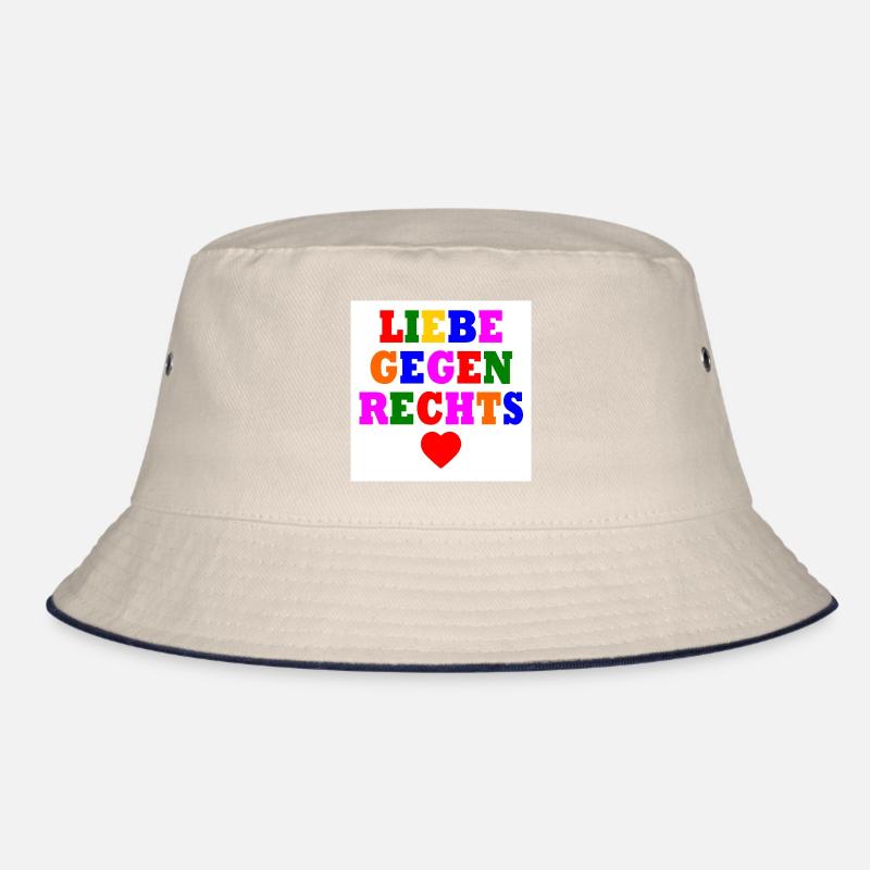 Liebe gegen rechts Bucket Hat