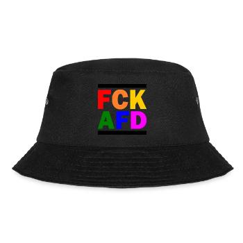 Fck afd - Bucket Hat - Schwarz - Vorne - Lela (165cm)