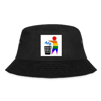 halte deine umwelt sauber - fck afd - Bucket Hat - Schwarz - Vorne - Lela (165cm)