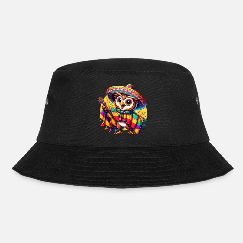 Cinco de Mayo Owl Guitariste - Bob - noir