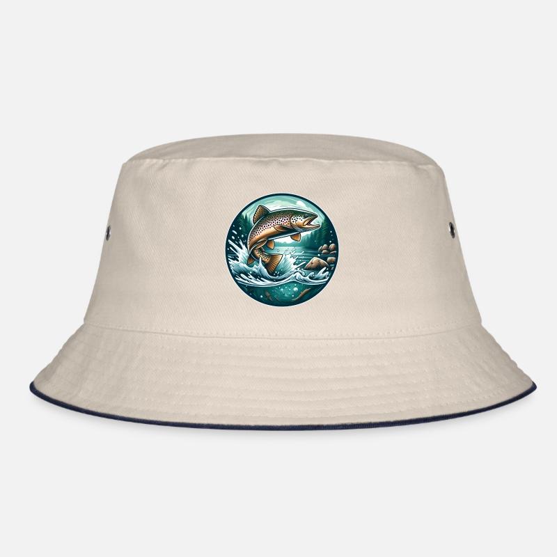 Bachforelle Forelle Regebogenforelle Angeln Fisch Bucket Hat